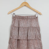 Pink Shinny Ruffled Skirt - model HUGE / IRO - Size 34