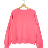 Pink SHIVA Printed Organic Cotton V-neck Sweatshirt / LEON & HARPER - Size M
