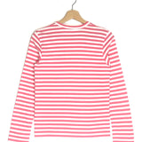 Pink Striped Long Sleeves Tee / COMME DES GARCONS - Size S