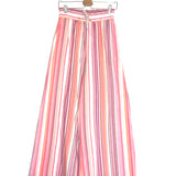 Pink Striped Palazzo Pants - One Size