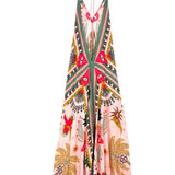 Pink Tropical Printed Dress / WILD - One Size