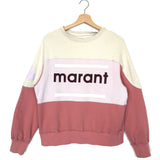 Pink/Maroon Logo GALLIAN Color Block Sweatshirt / ISABEL MARANT ETOILE - Size 36