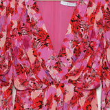 Pink/Red Floral Print Crepe Maxi Dress - model OPARA (SS23) / IRO - Size 36