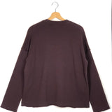 Plum Organic Cotton High Crew Neck Sweater / EILEEN FISHER - Size S