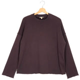 Plum Organic Cotton High Crew Neck Sweater / EILEEN FISHER - Size S