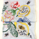Powder Blue Embroidered Scarf / LAITE WORKS