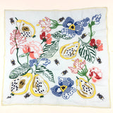 Powder Blue Embroidered Scarf / LAITE WORKS