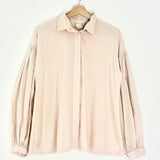 Powder Pink Cotton Voluminous Sleeves Shirt / FORTE_FORTE - Size 0