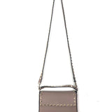 Powder Pink Grained Leather Rockstud Small Pochette Bag / VALENTINO