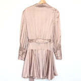 Powder Pink Silk Wrap Mini Dress / ZIMMERMANN - Size 1