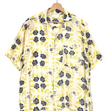 Prairie Indigo/Yellow KEVIN Floral Print Oversized Shirt / NATALIE MARTIN - Size S