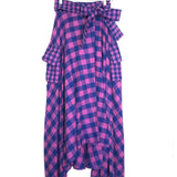 Purple and Blue Checked Midi Skirt / NATASHA ZINKO - Size 36