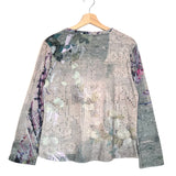 Purple and Blue Printed Long Sleeves T-shirt / BOKJA - Size S/M