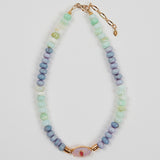 Purple and Green Opal Stones with Tourmaline Pendant AINARA Necklace / SHIREL BELLAICHE