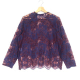 Purple and Red MARTIAL Cotton Lace Top / ROSEANNA - Size 34