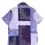 Purple Bandana Print Cotton Short Sleeve Shirt / ARIZONA LOVE - One Size