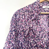 Purple Floral Cotton Voile Blouse - model PAMIAS / ISABEL MARANT ETOILE - Size 38