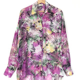 Purple Floral Oversized Blouse / LEONIE - Size 0