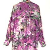 Purple Floral Oversized Blouse / LEONIE - Size 0