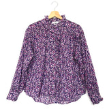 Purple Floral Printed Cotton PAMIAS Blouse / ISABEL MARANT ETOILE - Size 36