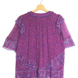 Purple Floral Printed MOCCHA Blouse / BA&SH - Size 1Purple Floral Printed MOCCHA Blouse / BA&SH - Size 1