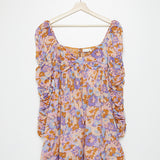 Purple Floral Printed Twist Front Mini Dress / ZIMMERMANN - Size 2