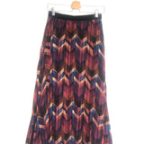 Purple Geometric Printed  PAOLO Pleated Midi Skirt / BA&SH - Size 1