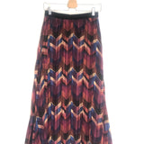 Purple Geometric Printed  PAOLO Pleated Midi Skirt / BA&SH - Size 1