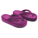 Purple JET LAG Stretch Velvet Thong Sandals / BALENCIAGA - Size 37