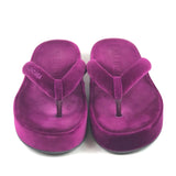 Purple JET LAG Stretch Velvet Thong Sandals / BALENCIAGA - Size 37