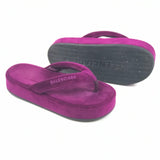 Purple JET LAG Stretch Velvet Thong Sandals / BALENCIAGA - Size 37
