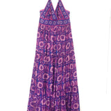 Purple KEMI Printed Silk Wrap-around Dress / BA&SH - Size 1