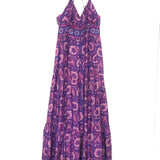 Purple KEMI Printed Silk Wrap-around Dress / BA&SH - Size 1