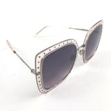 Purple Lens and Silver-tone Metal DANY Square Sunglasses / JIMMY CHOO