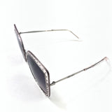 Purple Lens and Silver-tone Metal DANY Square Sunglasses / JIMMY CHOO