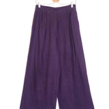 Purple Linen Wide Leg Pants / LIVIANA CONTI - Size 38