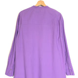 Purple Long Sleeves Cotton Blouse - model AUXANE / BELLA JONES - One Size