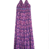 Purple Printed KEMI Silk Wrap-around Maxi Dress / BA&SH - Size 1