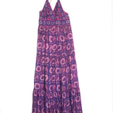 Purple Printed KEMI Silk Wrap-around Maxi Dress / BA&SH - Size 1