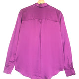 Purple Satin Finish Silk Long Sleeves Shirt / FORTE_FORTE - Size 1