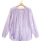 Purple Striped Cotton Voile Oversized Top / LAURENCE BRAS - Size 1