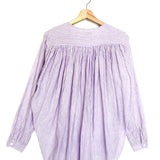Purple Striped Cotton Voile Oversized Top / LAURENCE BRAS - Size 1