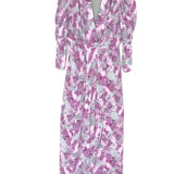 Purple/Grey Printed V-neck Crepe Maxi Dress / IRO - Size 36