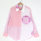 Purple/Pink Tie-Dye Patterns Cotton Panel Shirt / BEATRICE.B - Size S