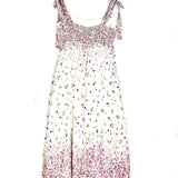 Purple/Yellow CARNABY Floral Print Linen Tie-strap Midi Dress / ZIMMERMANN - Size 3