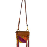 Rainbow Patchwork JANE Suede and Leather Small Crossbody Bag / CHLOE