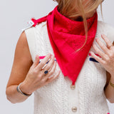 Raspberry Lace Cotton Scarf 70 / DIOR