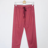 Raspberry Cotton Poplin DRAPER Pants / XIRENA - Size S