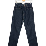 Raw Blue Denim High Waist Straight Fit Jeans / GANNI - Size 28