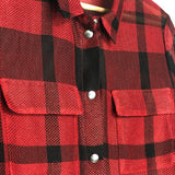 Red and Black Plaid Mesh Buttoned Shirt / ROSEANNA - Size 36